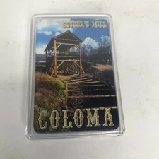 Sutter's Mill Coloma Deck of Poker Cards in Plastic Case (pre-owned) excellent 