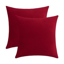 Comfy Soft Velvet Throw Pillow Cases for Sofa Couch Decorative Solid Square C...