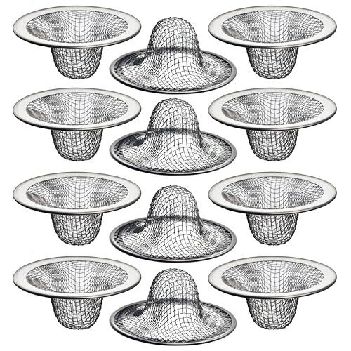 12 Pcs Stainless Steel Mesh Sink Strainer for Kitchen Sink Bathroom Bathtub - Picture 1 of 5