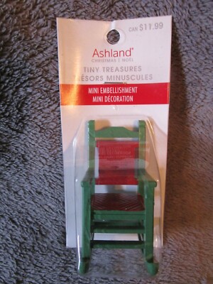 Ashland  Christmas Tiny Treasures, Green Rocking Chair   2021  NEW