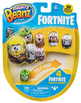 Mighty Beanz Fortnite 4 Pack-Styles May Vary, Multi