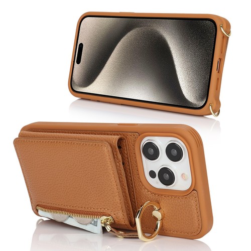 Funda de Lujo para iPhone 15 Pro Max 14 13 12 Cuero Billetera Tarjeta Cubierta con Correa - Imagen 37 de 86