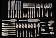 GORHAM LANSDOWNE STERLING SILVER 39 PIECE LOT WITH SERVERS