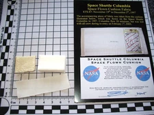 NASA Shuttle Columbia STS87 1997 space flown fabric Large display case #3