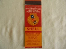 Lakeport New Hampshire automotive Shell gas service station low # 512 matchbook