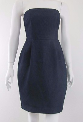 B10 EXPRESS Blue Jean Strapless Pencil Wiggle Party Dress Sz 6