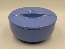 Delphinium Blue Covered Dish Montgomery Ward Hall China 50s Retro