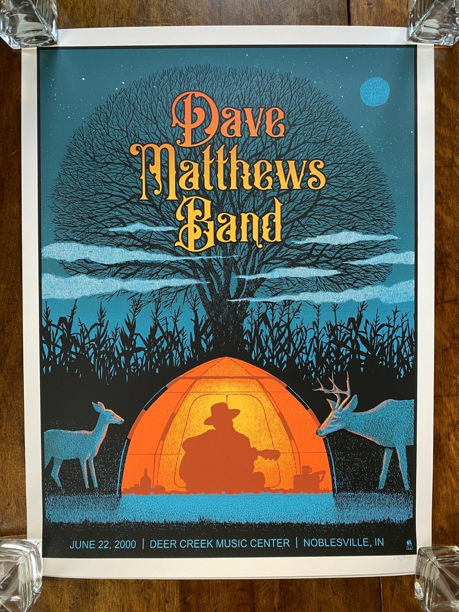 Dave Matthews Band Poster Deer Creek Noblesville, IN 6/22/20 Live