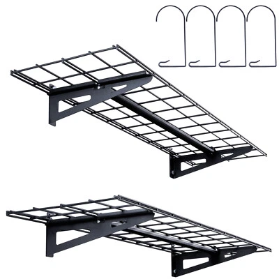 VEVOR 2PCS 4x1 ft Garage Storage Shelving Wall Mounted Heavy Duty Shelves Rack