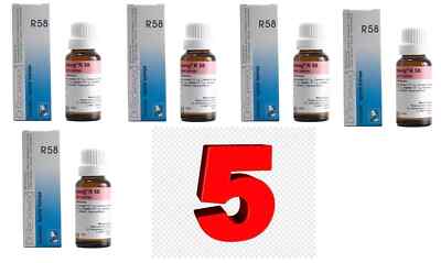 5xDr. Reckeweg R58 Against Hydrops Drops 22 ml   Natural Fluid Balance Support