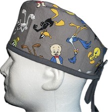 Looney Tunes Gray Scrub Hat Chemo Cap