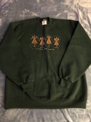 vintage sweatshirts peace on earth sweatshirt
