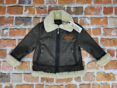 NEU*VON DUTCH SHEARLING B3 PILOTEN KINDER WINTER JACKE*LAMMFELL*GR: 110*NEU