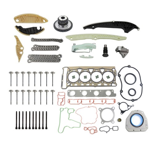For Audi VW 2.0 T Jetta GTI Timing Chain Head Gasket Intake Exhaust Valves Kit-- - Picture 2 of 9