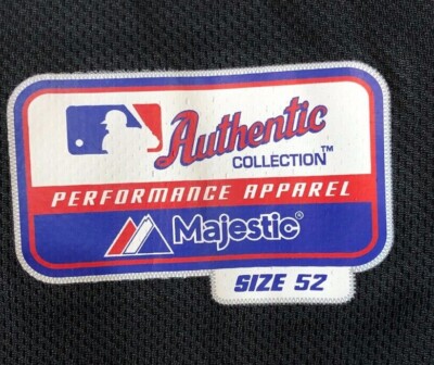 MAJESTIC AUTHENTIC SIZE 52 2XL, MIAMI MARLINS, BLACK, Cool