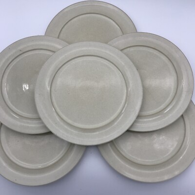 6 X DENBY light Green Salad Plates 9  Stoneware England