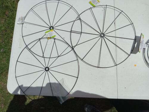 Ruota in metallo a forma di ruota vagone bicicletta forma telaio a corona 14 pollici (3 pezzi) - Foto 1 di 3
