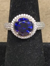 925 Sapphire Ring 5.5 Grams TW Size 8
