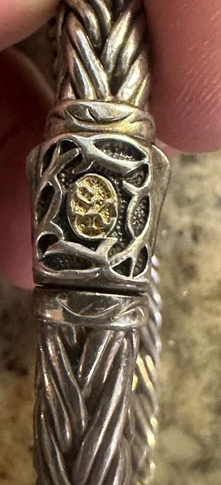 Scott Kay sterling silver (18 Carat Gold Logo) bracelet - Image 2 of 4