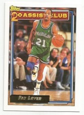 FAT LEVER 1992-93 TOPPS GOLD 20 ASSIST CLUB CARD NEAR MINT+ CONDITION