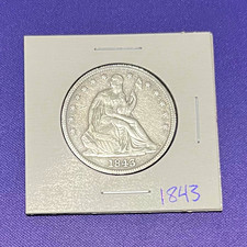 Seated Liberty Half Dollar 1843 Philadelphia Business Strike