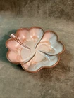 Vintage 1950s Frankoma art pottery clover shaped ashtray number 223 brown glaze