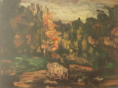 Paul CEZANNE Landschaft Von Aix-en-Provence Farb-Lithografie Auf Papier