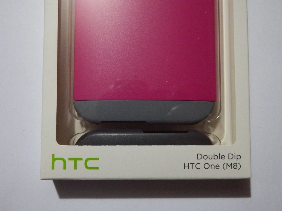 HTC One M8 Double Dip Hard Shell Cover Case HC C940 Genuine Official Pink - Image 4 of 4