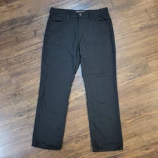 34 Heritage Mens Charisma Comfort Rise Classic Pants Dark Gray 36x30 Tweed EUC