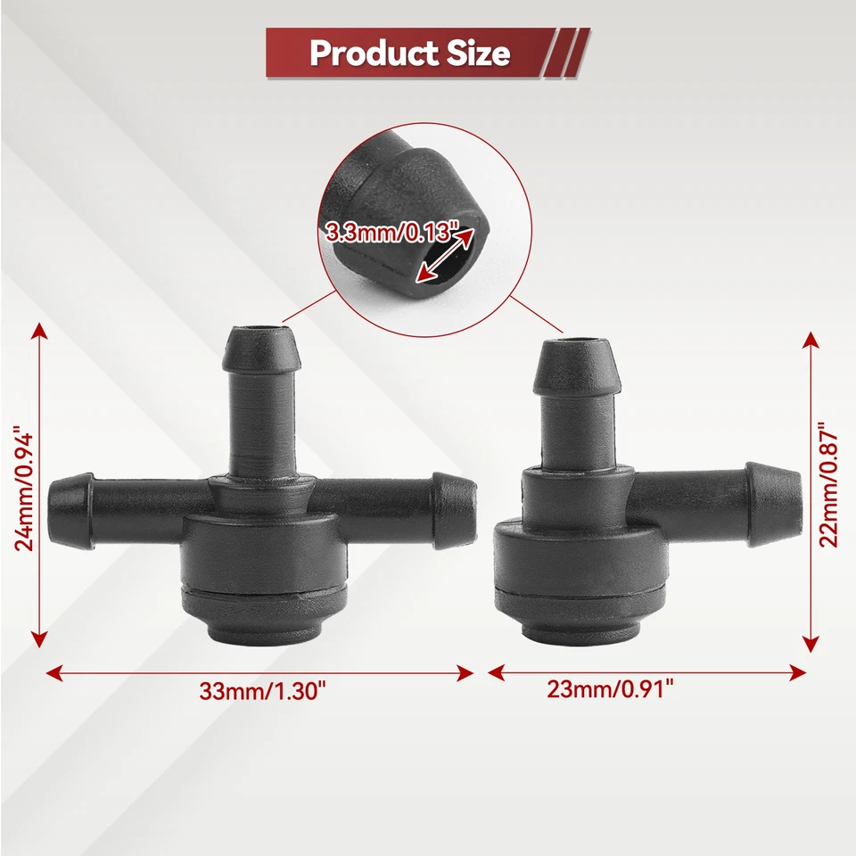 Windshield Washer Check Valve T Shaped for VOLVO C30 C70 S40 S60 9178897 Foto 4 de 4