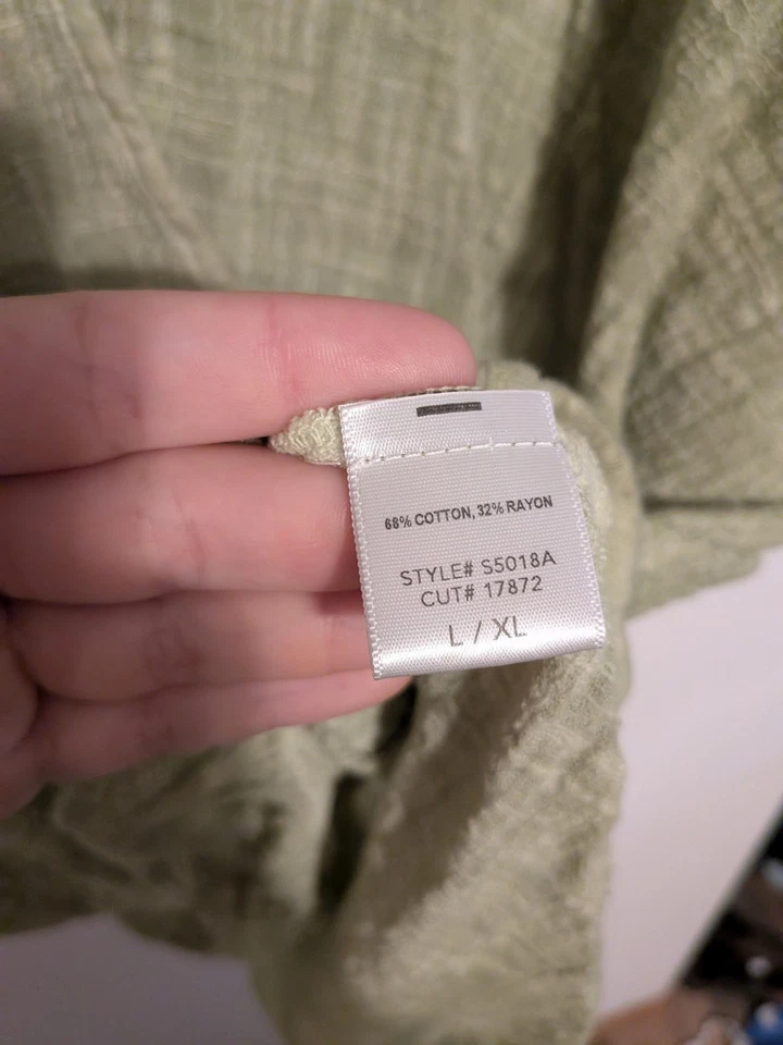 Blusa m. Rena lino verde talla L caprichosa hada Foto 4 de 4