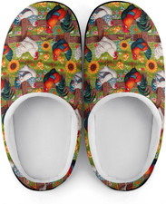 Women Girls Warm Plush Slippers Outdoor Indoor Slides