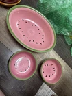 Rare Watermelon Fiestaware Serving Bowl Platter