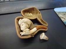 rare pipe en ecume de mer avec fourneau amovible,XIXème,L 10cm