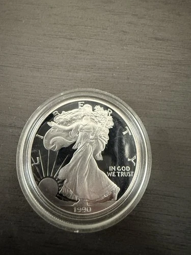 1990 American Silver Eagle — photo from the most recent tracked eBay sale