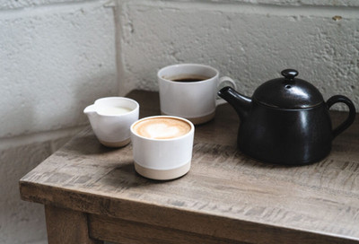 4er Set Gail's Bakery Cafe Official Rustic Stoneware Espressotasse / Tasse 95ml