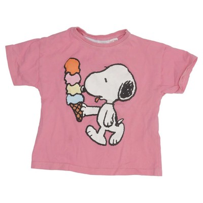 Zara x Peanuts, T-shirt, Größe: 98, Pink, Print, Mädchen #JnO
