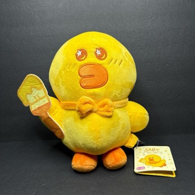 Line Friends Sally Makes Everything Yellow Paint Brush  Duck 11'' Stuffed Plush