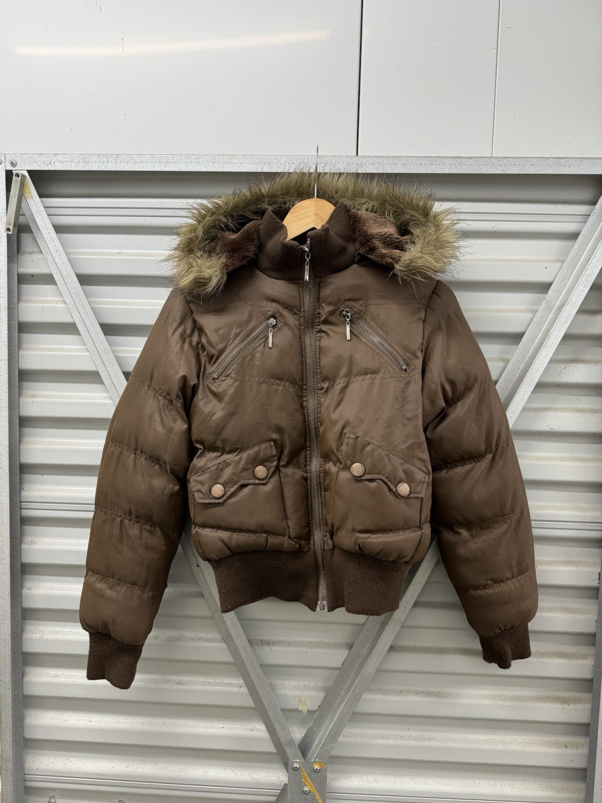 vintage Cropped Puffer Jacket - image 1