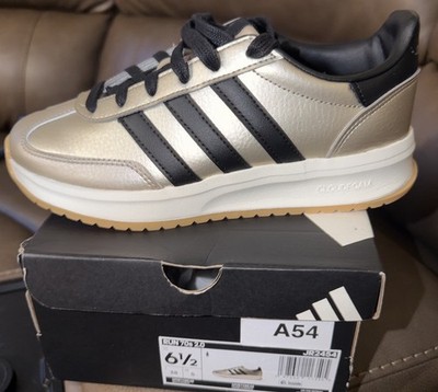 adidas Run 70s 2.0 Silver Black Low Top Sneakers JR2454 Lace Up Cushioned