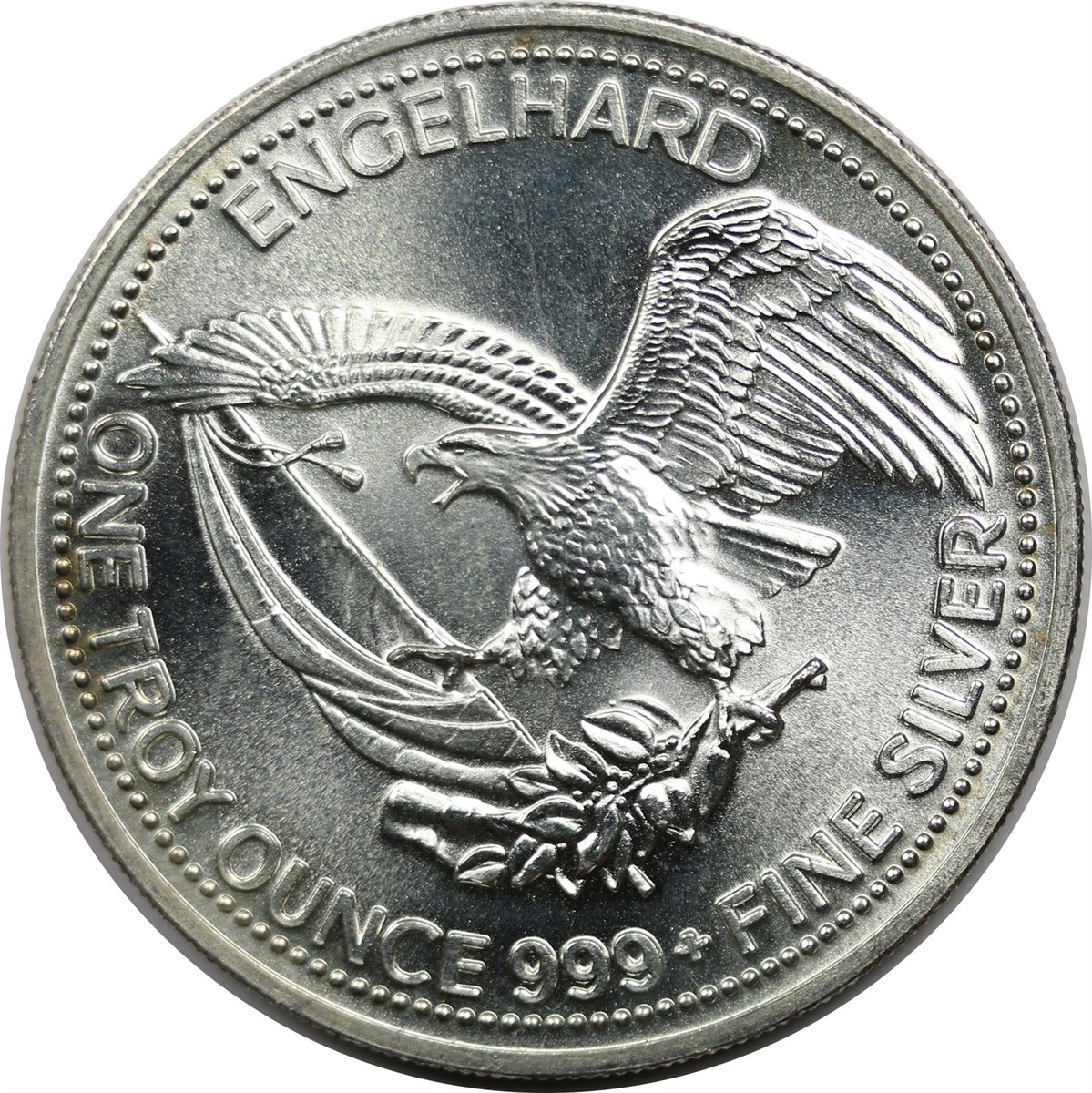 1985 Engelhard American Prospector 1 oz 999 Fine Silver Round