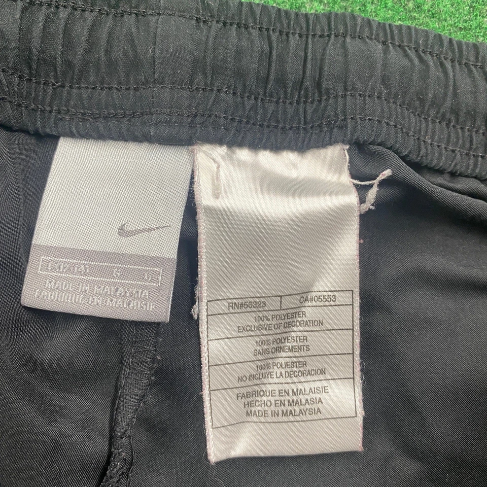 Винтажные мужские спортивные штаны Nike M черные с вышивкой Swoosh Y2K мешковатые 33x32 - Изображение 4 из 4