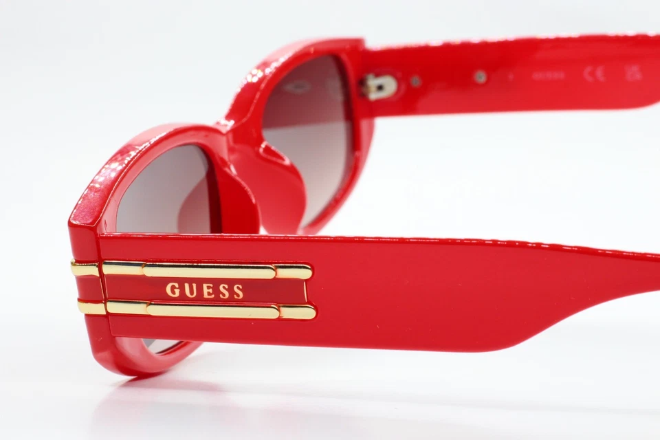 Gafas de sol de lujo de diseñador Guess GO00071 66F rojo dorado acetato degradado 53-21-150 Foto 4 de 4