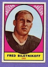 1967 Topps Fred Biletnikoff #106 Raiders Centered EX