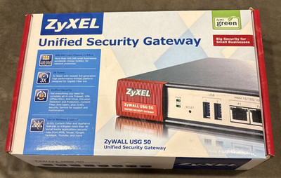 ZyXEL Zywall USG50 Unified Security Gateway with Power Adapter ZWUSG50 NEW, NIB