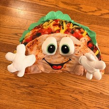 Raro GOFFA Stuff Peluche TACO Nacho Burrito 3D Abrazo MANOS 22” NUEVO CON ETIQUETAS