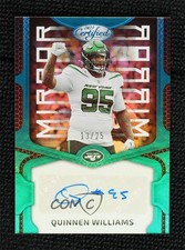 2023 Certified Mirror Signatures Teal 13/25 Quinnen Williams #MS73 Auto 1o64