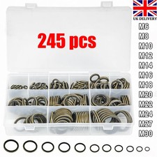 245Pcs Bonded Dowty Washers M6-M30 Kit Assorted Bonded Seals With Nitrile Rubber