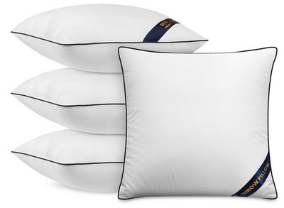 Utopia Bedding Throw Pillow Inserts (Pack of 4, White), 12 x 12 Inches...