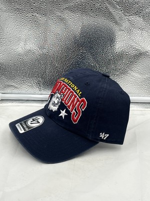 47 Brand UConn Huskies Navy Baseball Hat Connecticut Huskies UCONN Hats | Relaxed Clean Up Style |  main image 2
